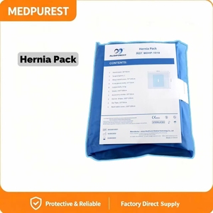 Disposable Hernia Surgical Pack Mesh Customized Sterile Drape for Hospital Blue Class II