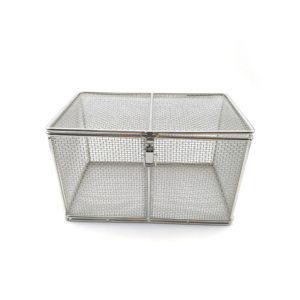 Surgical Stainless Steel Woven Wire Mesh Sterilization Basket Autoclave Tray