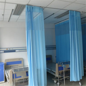 Hospital Fabric Anti Bacterial Inherent Flame Retardant Medical 100% Polyester Print Knit Cubicle Mesh Curtain Fabric