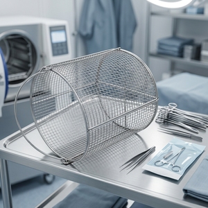 304 Stainless Steel Perforated Mesh Basket for Lab Operating Room Corrosion-Resistant