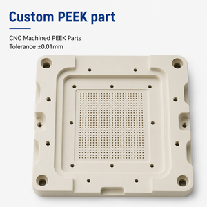 Custom CNC Machined PEEK Medical Fixture With Precision Micro-hole Array