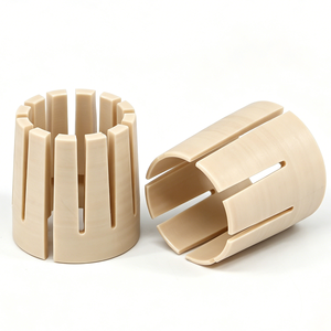 Customized Slotted PEEK Bushing Machining CNC Plastic Part